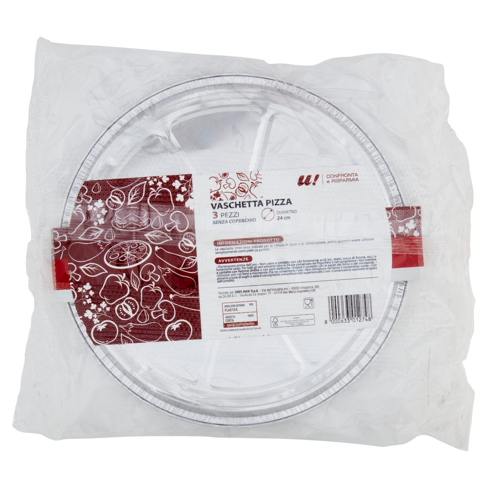 3 Vaschetta Pizza 24 cm U! Confronta e Risparmia